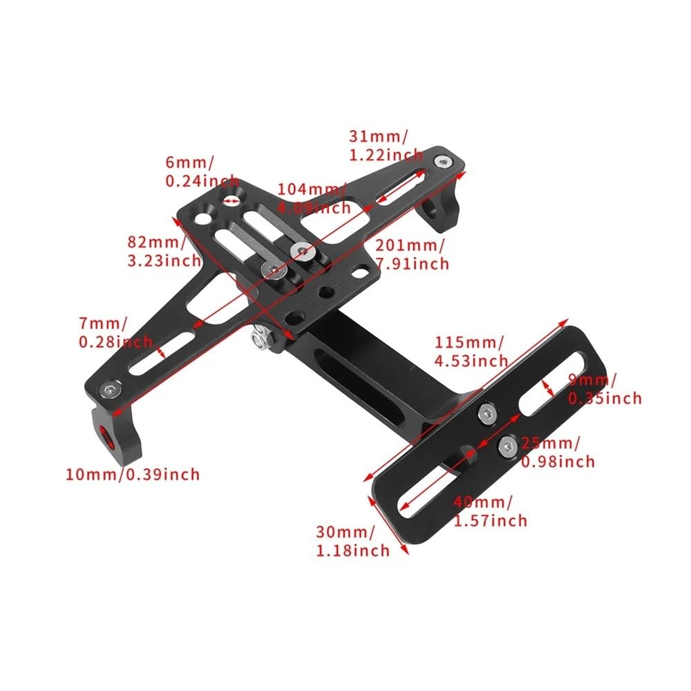 Support de Plaque d'immatriculation arrière Moto, Support Universel(Go-LD)