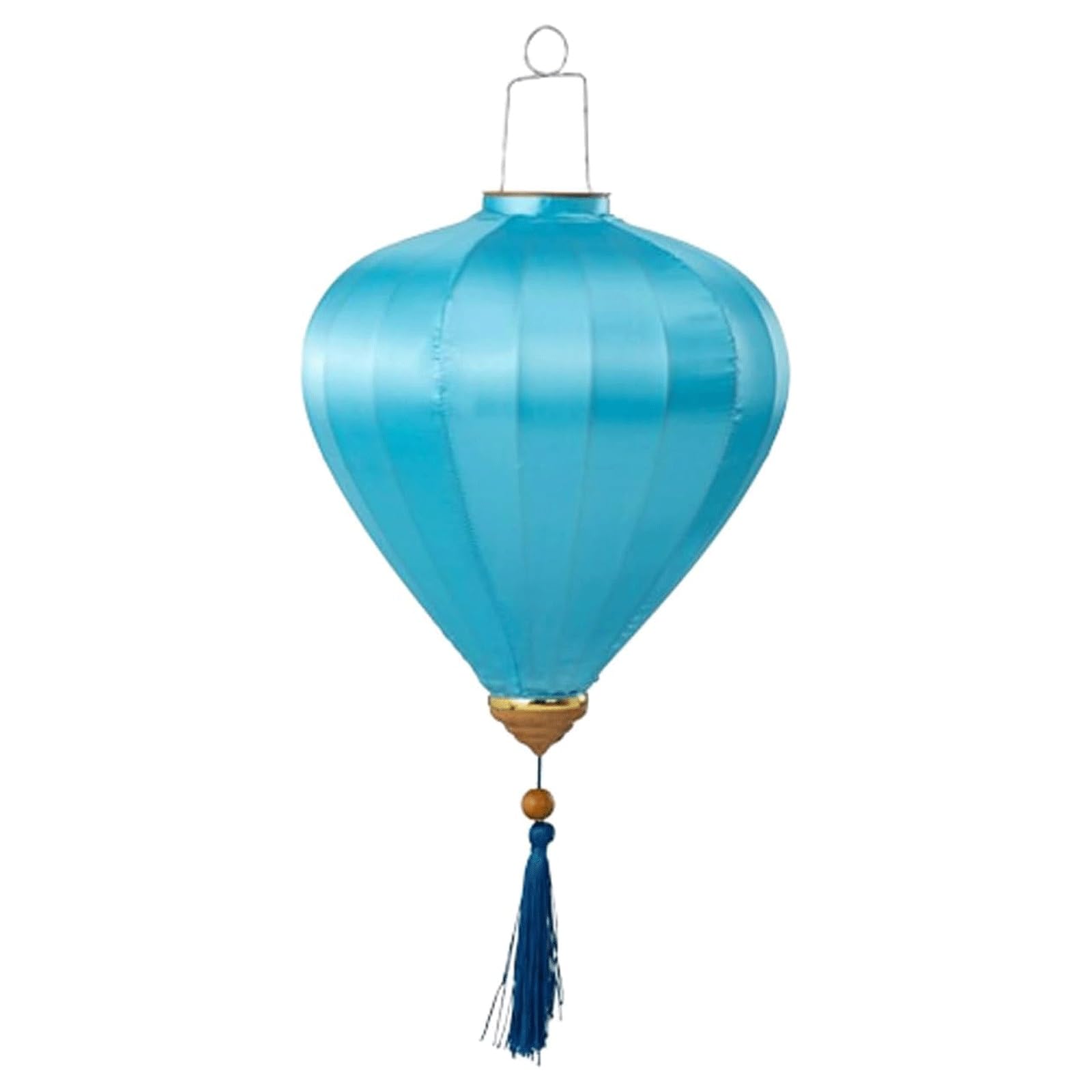 YTGHBIML Oval Silk Lantern Vietnamese Lantern Cloth Oriental Hanging Lantern Fabric Lantern New Year Lantern Japanese Vietnam Hanging Lantern(Light Blue,12 Inch)