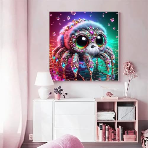 Diamond Painting Kit Completo,5D Gota de telaraña Diamond Painting para Adultos DIY Round Drill Punto de Cruz Diamond Painting Lienzo Cristal Bordado Manualidades para Hogar Pared Decoración 50x50cm