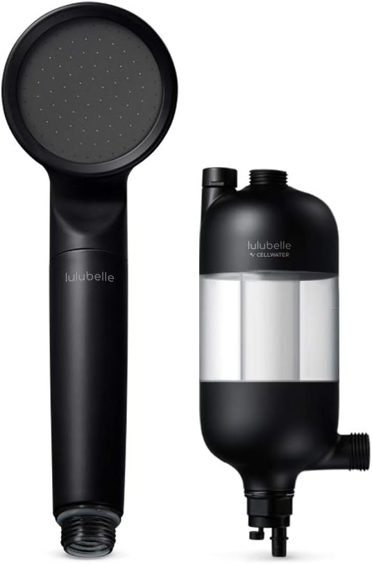 Shower Head, Micro-Bubble shower with Filter & high pressure shower head- Lulubelle- Produce ultra fine oxygen Helps Dry Skin & Sensitive skin (Bubble-Booster & Shower Head, Black)