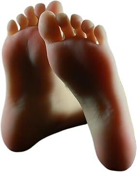 Silicone Foot Model Vertical Posture Stockings Feet Fetish Props Rubber Plastic Art Female Fake Nail Leg Display TCSkin Toes Bone,One Pair
