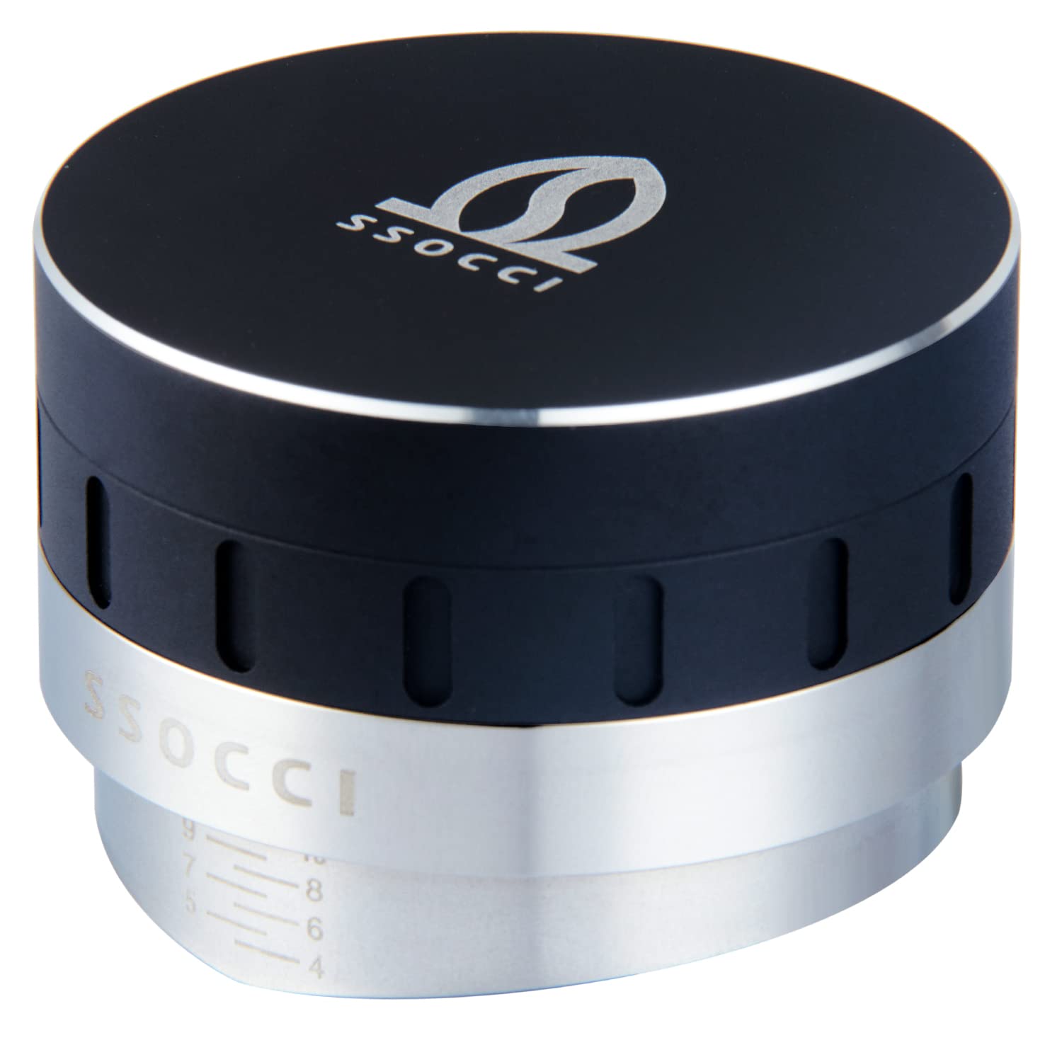 SSOCCIPremium Coffee Distributor 58.3mm - Espresso Distribution Tool, Adjustable Depth Espresso Distributor, 316 Stainless Still Base Coffee Leveler, Barista Tools for Espresso Machines (Black)