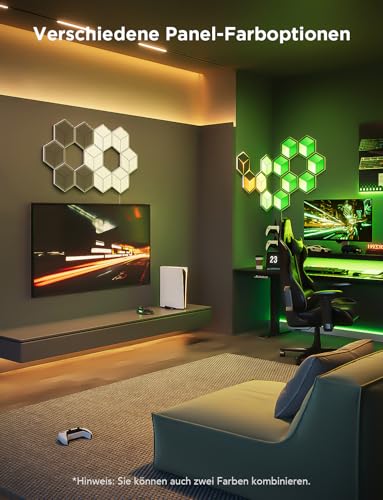 Image of Govee Glide Hexagon Light Panels Ultra, RGBIC 3D Wall Lights with DIY | 60 Scenes and 129 Lamp Beads, Upgraded Gaming Light for Gaming Room, Compatible with Alexa, 10 Pack Meteor Gray