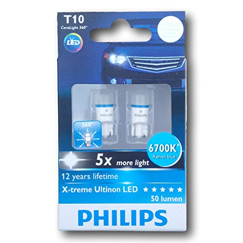 Philips T10 X-Treme Ultinon 127996700KX2 LED Exterior Light (12V, 1W) Philips T10 X-Treme Ultinon 127996700KX2 LED Exterior Light (12V, 1W)