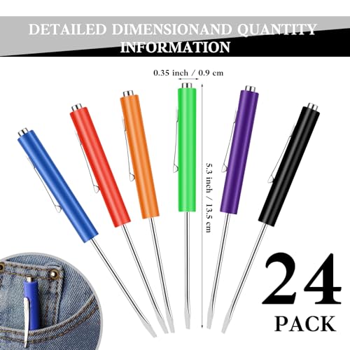 Image of 24 Pieces Pocket Screwdriver Mini Tops And magnetic pocket screwdriver with A Single Blade Head for Mechanical, Electrician (Colorful)