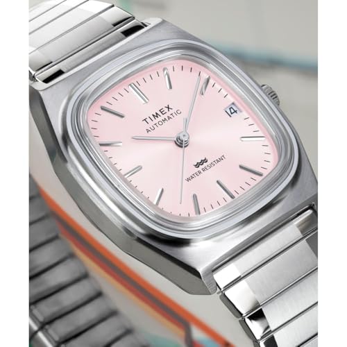 Image of TIMEX Square 34mm Pink Dial Mechanical Automatic Men Watch - TW2Y66800IK