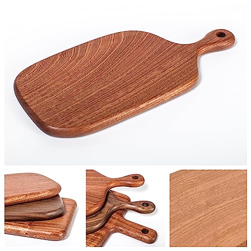HomeDo Wood Cutting Board for Kitchen,Wooden Chopping Board,Whole Wood Ebony,Serving Board with Handles,Charcuterie Board for Bread Meat - Image 2