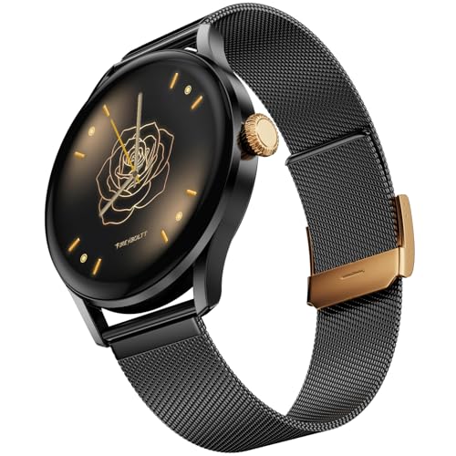 Image of Fire-Boltt Glitz Women Smart Watch with 1.19 inch AMOLED Display, Bluetooth Calling, Rotating Crown, Always On Display, 1000 Nits Brightness, IP68 Waterproof Midnight Onyx