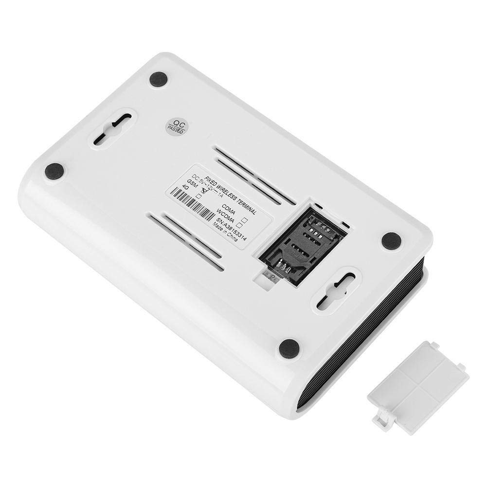 MAGT Llamador de Terminal Inalámbrico gsm, Terminal Inalámbrico Fijo Pantalla LCD Detección Automática de Vigilancia Integrada para Teléfonos Fijos, Alarmas