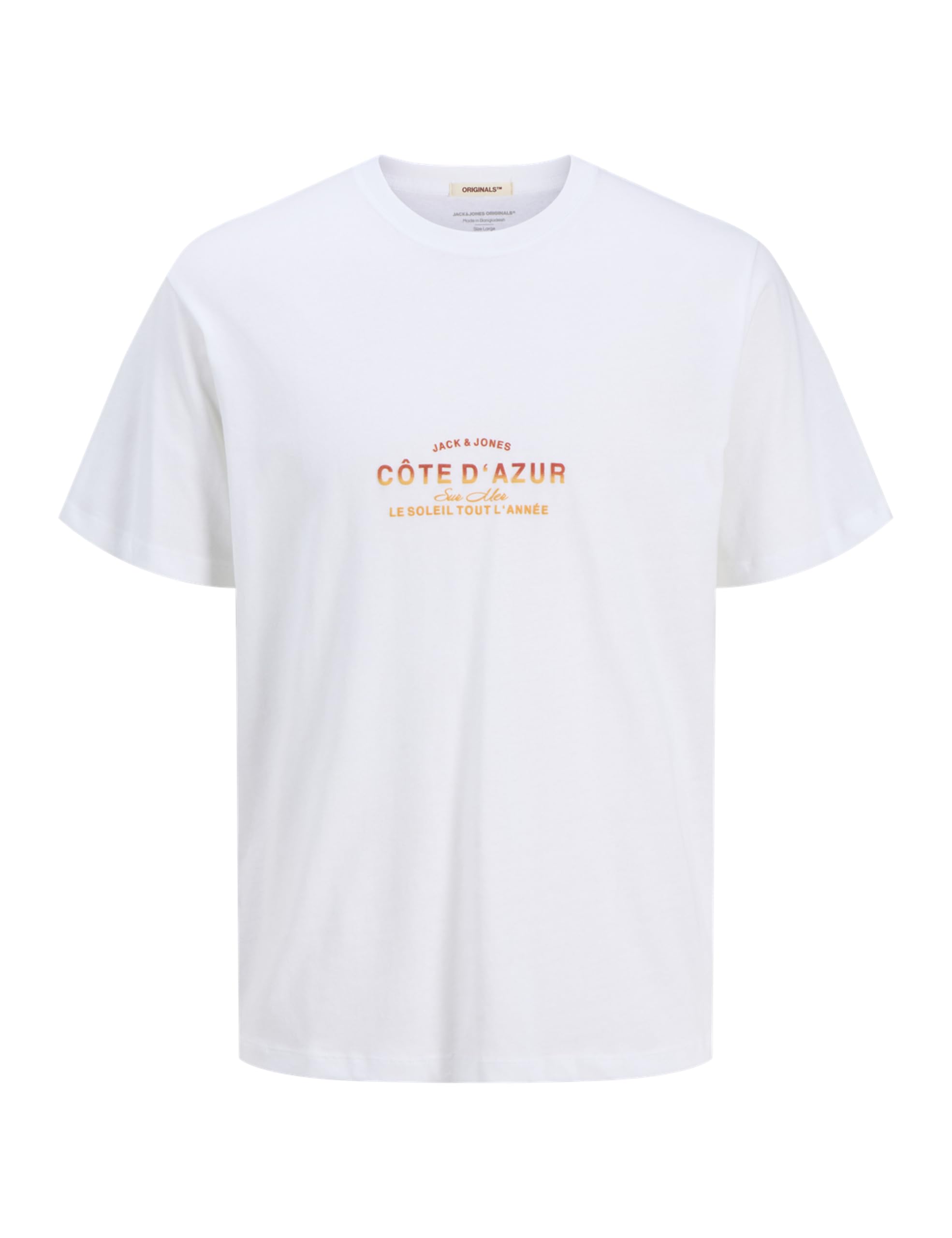 JACK & JONES Jorcanggu Chest Tee SS Crew Neck męska koszulka z dekoltem, Bright White, M