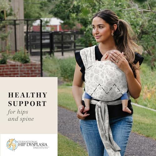 Image of Moby Baby Wrap Carrier Classic for Newborns to Toddlers (8-33lbs), Infant Sling Carrier, Lightweight & Hands Free Design, Adjustable for All Body Types (Bandana)