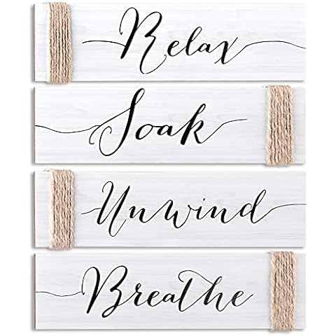 Jetec Rustic Bathroom Wall Art Cover