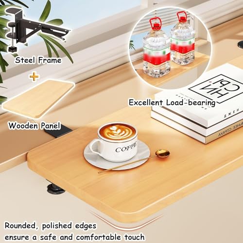 Mesa extensible de escritorio plegable y soporte para alféizar extraíble 6