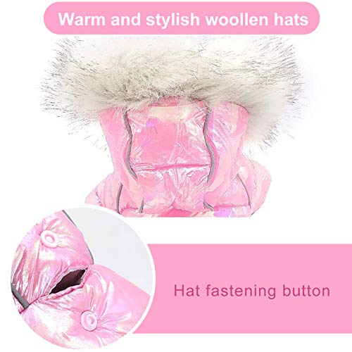 DECDEAL Roupas para animais de estimação Casaco impermeável para animais de estimação com chapéu Rou