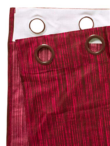Image of Story@Home Modern Polyester Floral Pattern Eyelet Combo of 4 Piece Printed Ringtop Window Curtain Set for Drawing Room, Bedroom and Hall - 5 Ft, Maroon