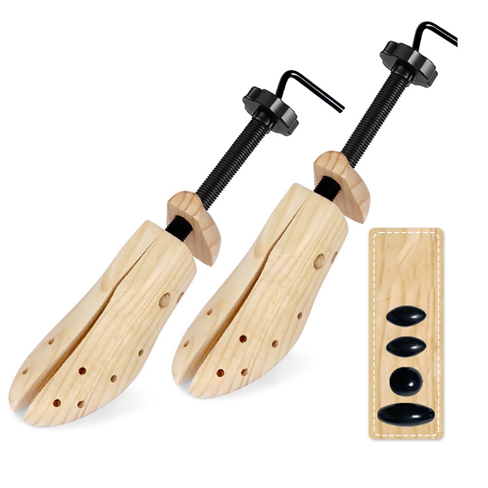 Un Par De Hormas De Madera Natural, Hormas De Estiramiento Manual, Hormas Pequeñas Y Hormas Grandes, Hormas Ensanchadas, Hormas para Hombres Y Mujeres, Tallas 34-46,B34 to 38