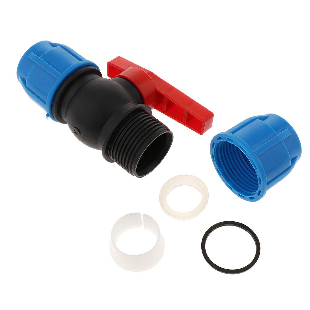 LOVIVER Llave de Válvula de de Tubo de Irrigación, Núcleo de plástico de 32 mm