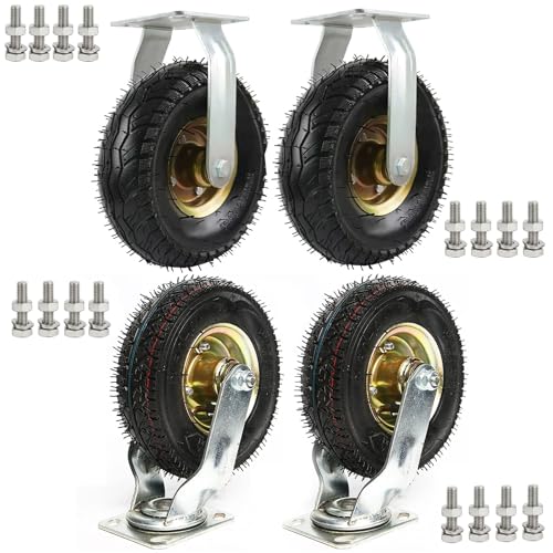 Roues pneumatiques anti-vibration en caoutchouc pour réparer une brouette usée