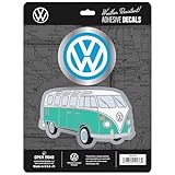 Volkswagen Logo Adhesive Vinyl Decals - Fun Set of Volkswagen Stickers for Car, Window, Water Bottle or Laptop