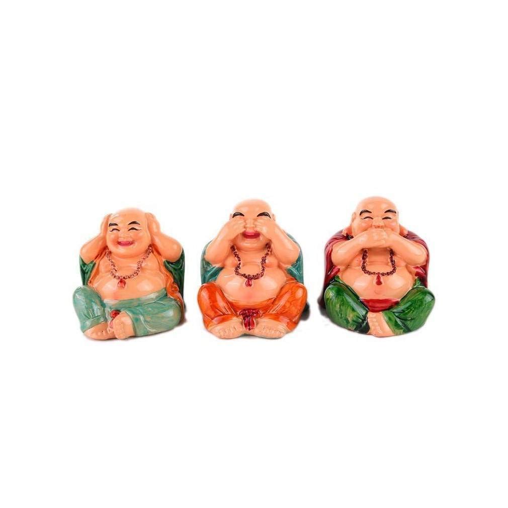 Lachineuse Statuette Dei Fuk: Set Da 3 Pezzi (Fuk, Luk, Sala) | Decorazioni Feng Shui Rosse 11,5 Cm | Portafortuna Cinesi Per Casa E Ufficio