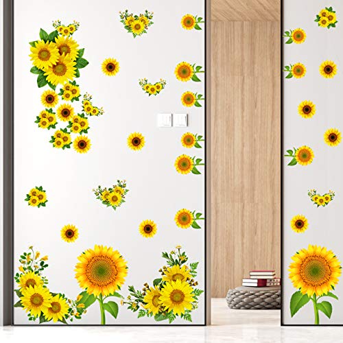 Vinilos decorativos de girasol 3D set 31 piezas miniatura 6