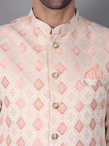 Image of Uri and MacKenzie Men's Silk Blend Kurta Pajama with Designer Ethnic Nehru Jacket /Modi Jacket