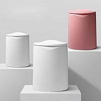 Vista 4 de HASMI Cubo de basura simple para sala de estar con tapa, cesta de papel, moda para el hogar, baño, cocina, gran capacidad, prensa de oficina