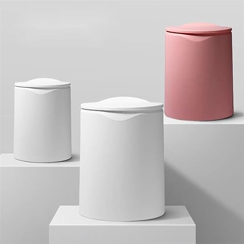 Miniatura 4 de HASMI Cubo de basura simple para sala de estar con tapa, cesta de papel, moda para el hogar, baño, cocina, gran capacidad, prensa de oficina,