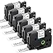Produktbild Fimax Kompatibel Schriftband als Ersatz für Brother 18mm tze241 tze-241 tz241 für P-Touch PT-D400 PT-P910BT PT-P700 PT-P750W E550W PT-9600 PT-9700 Label Makers, 6x Schwarz auf Weiß, 8m