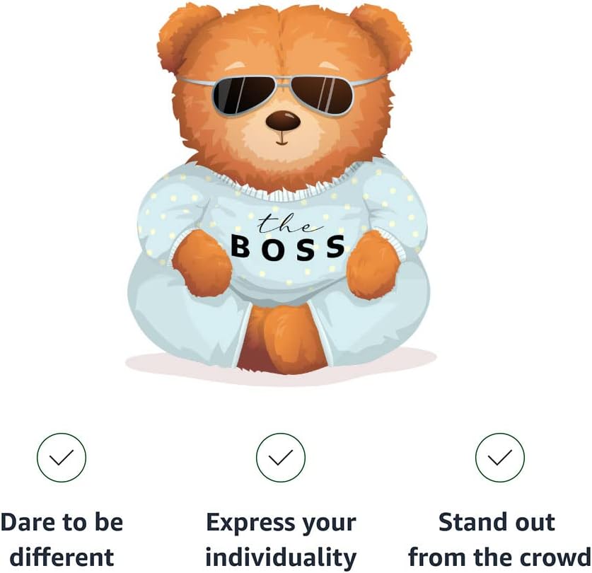 Cool Bear Toddler Denim Jacket - Funny Design Jean Jacket - Graphic Denim Jacket for Kids