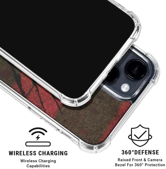 Skinit Clear Phone Case Compatible with iPhone 15 - Officially Licensed Nightmare on Elm Street Freddy Krueger Scratch Design