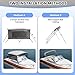 Festisoul 3 Bow Bimini Tops with Mesh Sidewalls Support Poles for Boats Durable Marine Grade Canvas Top Includes 2 Straps Storage Boot 1 Inch Aluminum Frame (3 Bow 6'L x 46