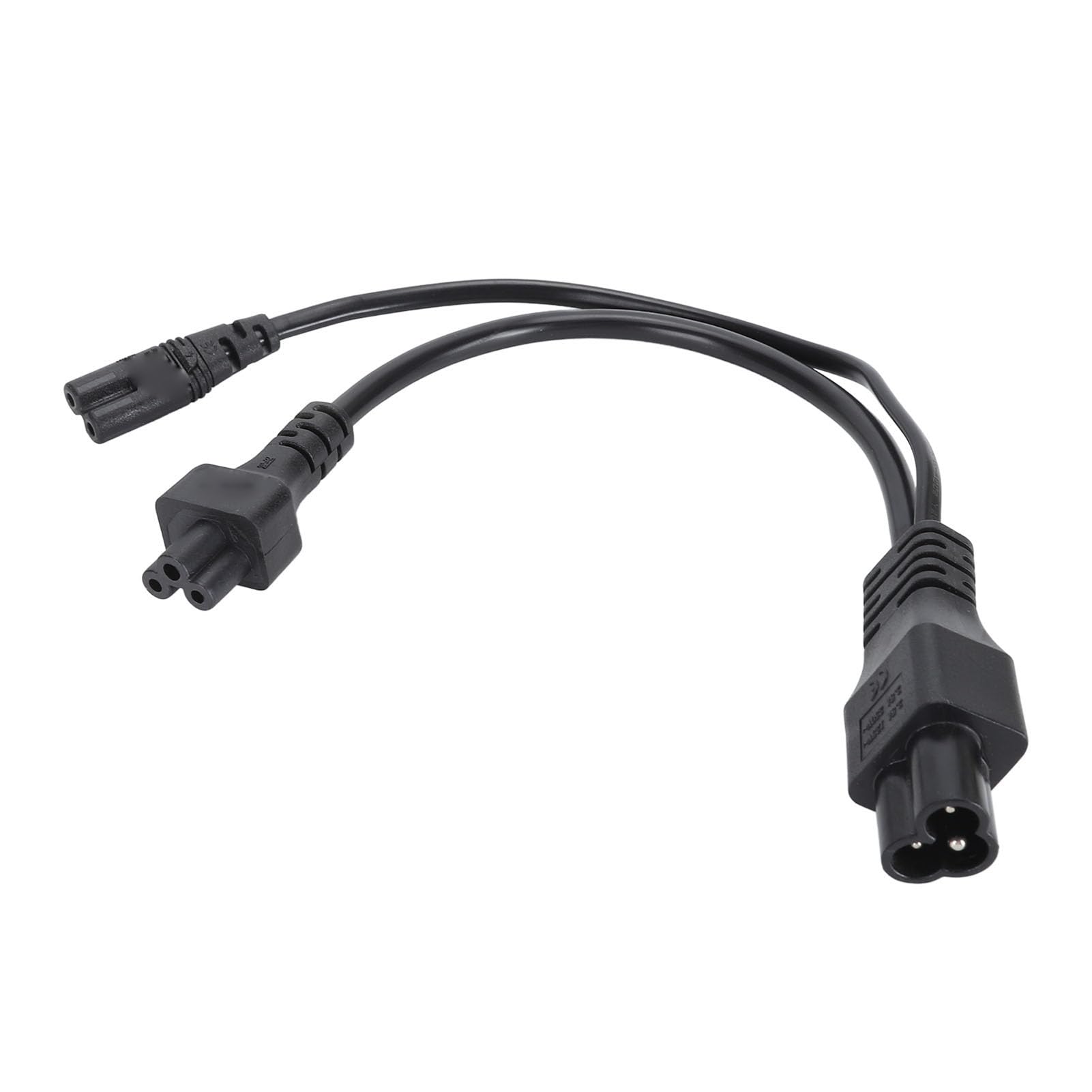 Wakects Przewód z wtyczką Zasilania C6 do C7, IEC320 C6 Męski na C7 żeński Kabel Adaptera Rozgałęźnika Y z powłoką z PVC Trudnopalny do Głośnika z lampką na Biurko Laptopa