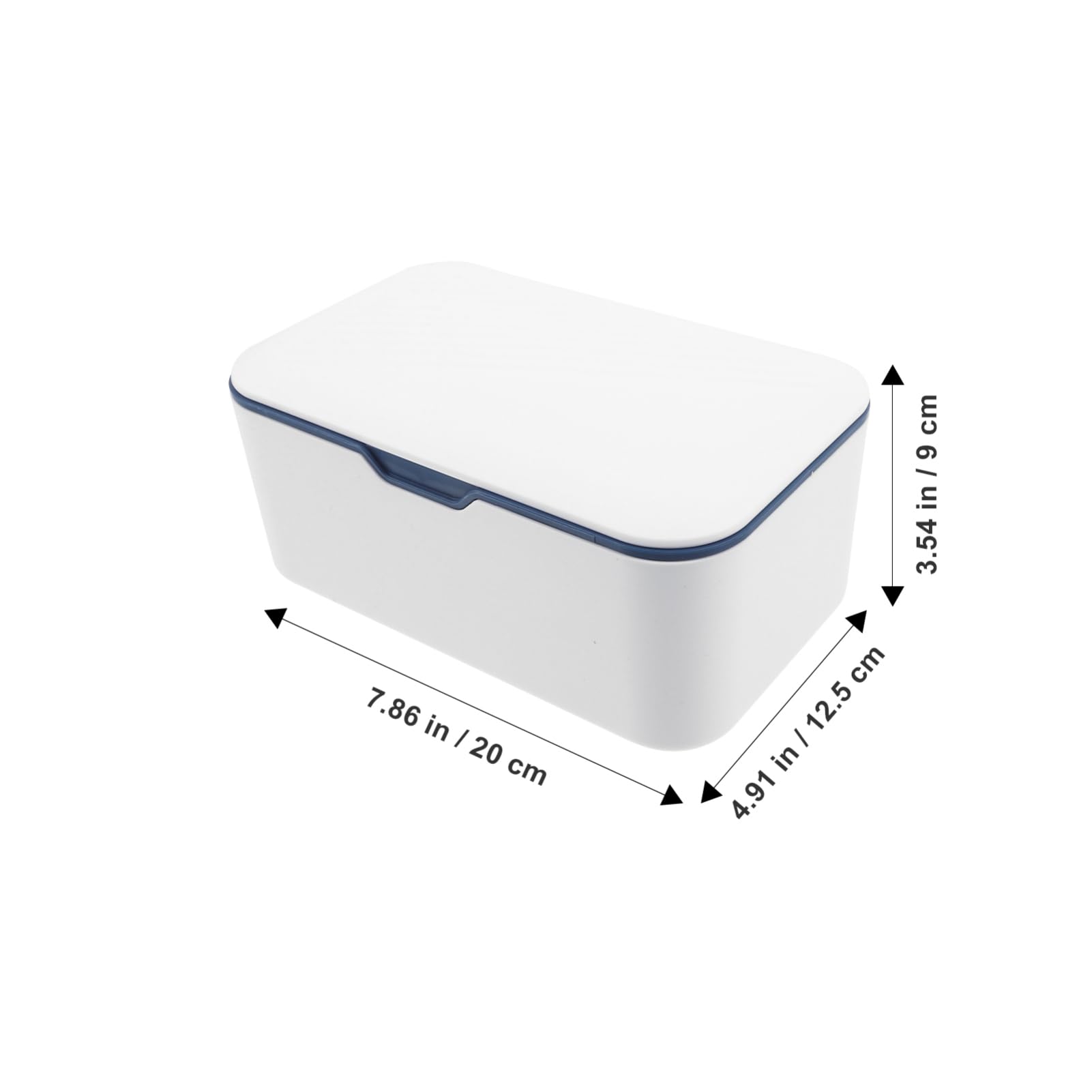 Mipcase Caja para Toallitas Húmedas para Bebés Portátil de Plástico Azul, Práctica y Sellada para Viajes y Cochecitos, Paquete de 2 Unidades
