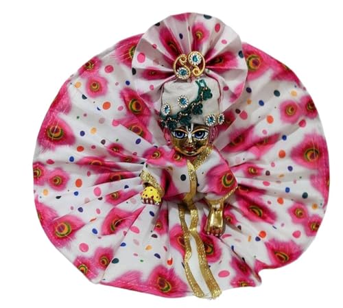 Image of Partish Laddu Gopal Summer Dress with Pagdi (Pack of 8) l Ladoo Gopal Cotton Dress l Kanha Ji Poshak Size 1 (Mix Design, Mix Color, Size 1)