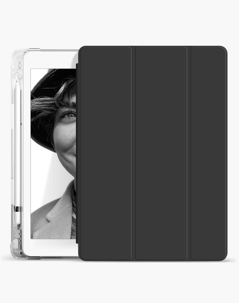 Oaky Transparent Back Cover for Apple iPad 9th/ 8th/ 7th Generation 10.2 inch [2021/2020/2019] Pencil Holder, Trifold Stand Auto Wake/Sleep iPad 10.2 inch Cover - Black (B08SDVPR9W) Amazon Price History, Amazon Price Tracker