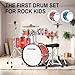 AODSK Kid Drum Sets 5-Piece for Beginners, 14 inch Full Size Complete Drum Kit with Adjustable Throne, Cymbal, Hi-Hat, Pedal & Drumstick