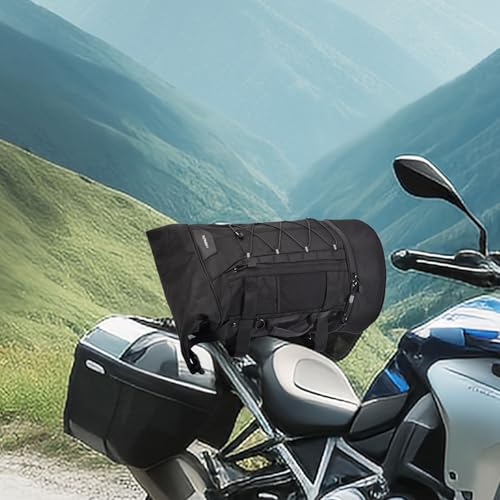 Leopauto Bolsa traseira de motocicleta, impermeável, bolsa seca para motocicleta, mala de viagem com