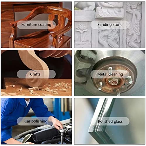 Saijer Staaldraadwol,4 stuks staalwol Grade 0000 staalwol muizen reinigingsdraad wollen pads ultra fijn staal wol gereedschap knaagdier controle hardware doek voor keuken hout glas metaal reiniging polijsten - Afbeelding 7