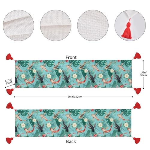 Chemin de table de Noël avec pompon, le cadeau idéal pour décoration - 5