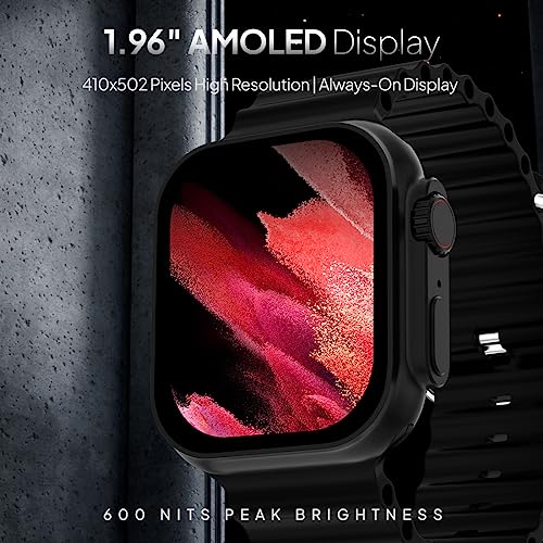 Image of Fire-Boltt Gladiator + 1.96 inch AMOLED Display Luxury Smartwatch, Rotating Crown, 115+ Sports Modes & Bluetooth Calling, AI Voice Assistant, Gaming