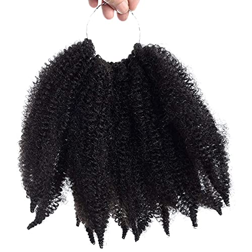 Silike 7" New Mali Bob Crochet Hair For Beauty (2 Bundles Per Pack) Afro Kinky Marlybob Crochet Braids Hair Extension (U4)