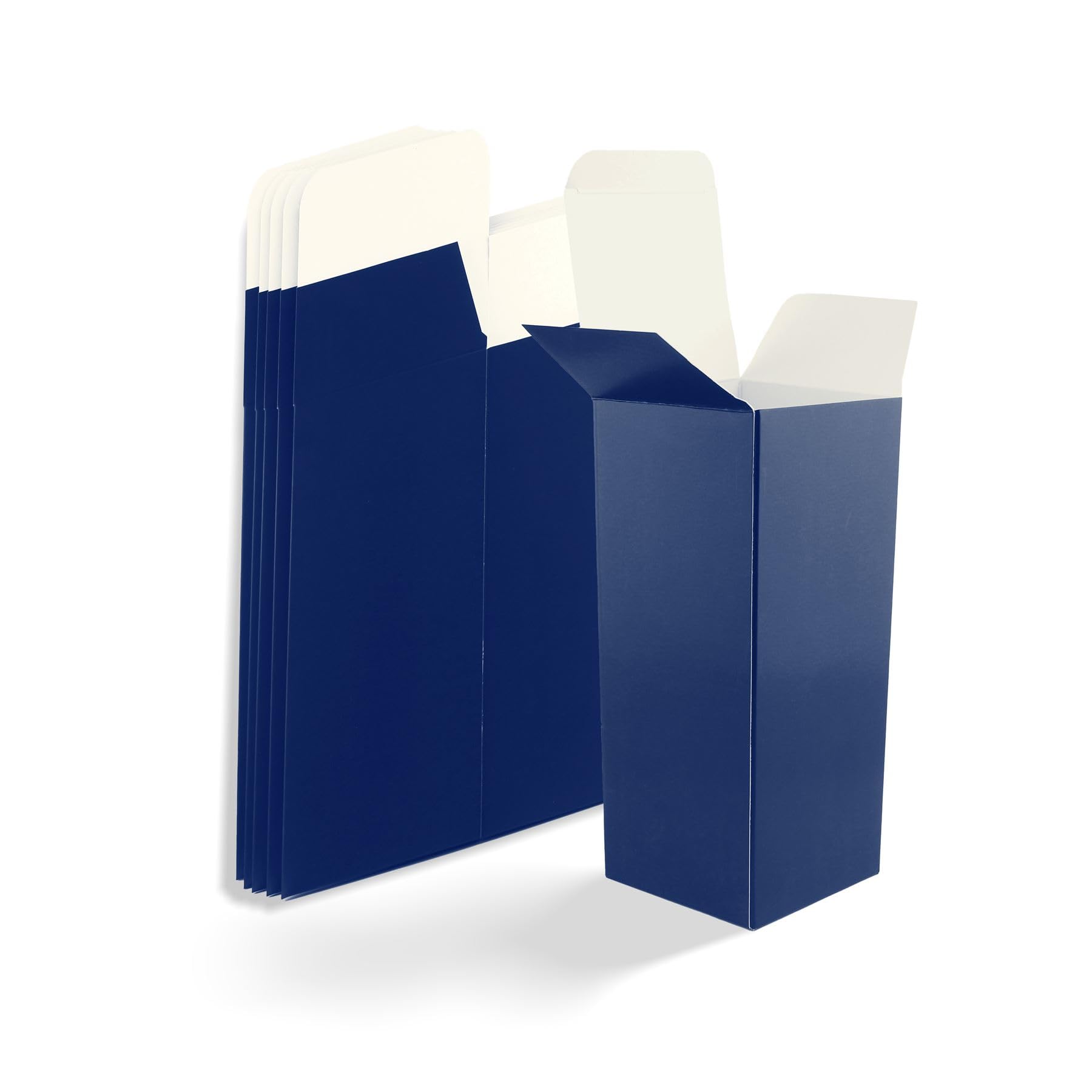 Blue Gift Boxes, Tall Presentation Boxes, Easy Assemble, Favour Boxes, Bulk, Gift Wrap, Birthday, Wedding, Packaging Boxes, Kraft Gift Boxes - 26x11x11cm - 100 Pack