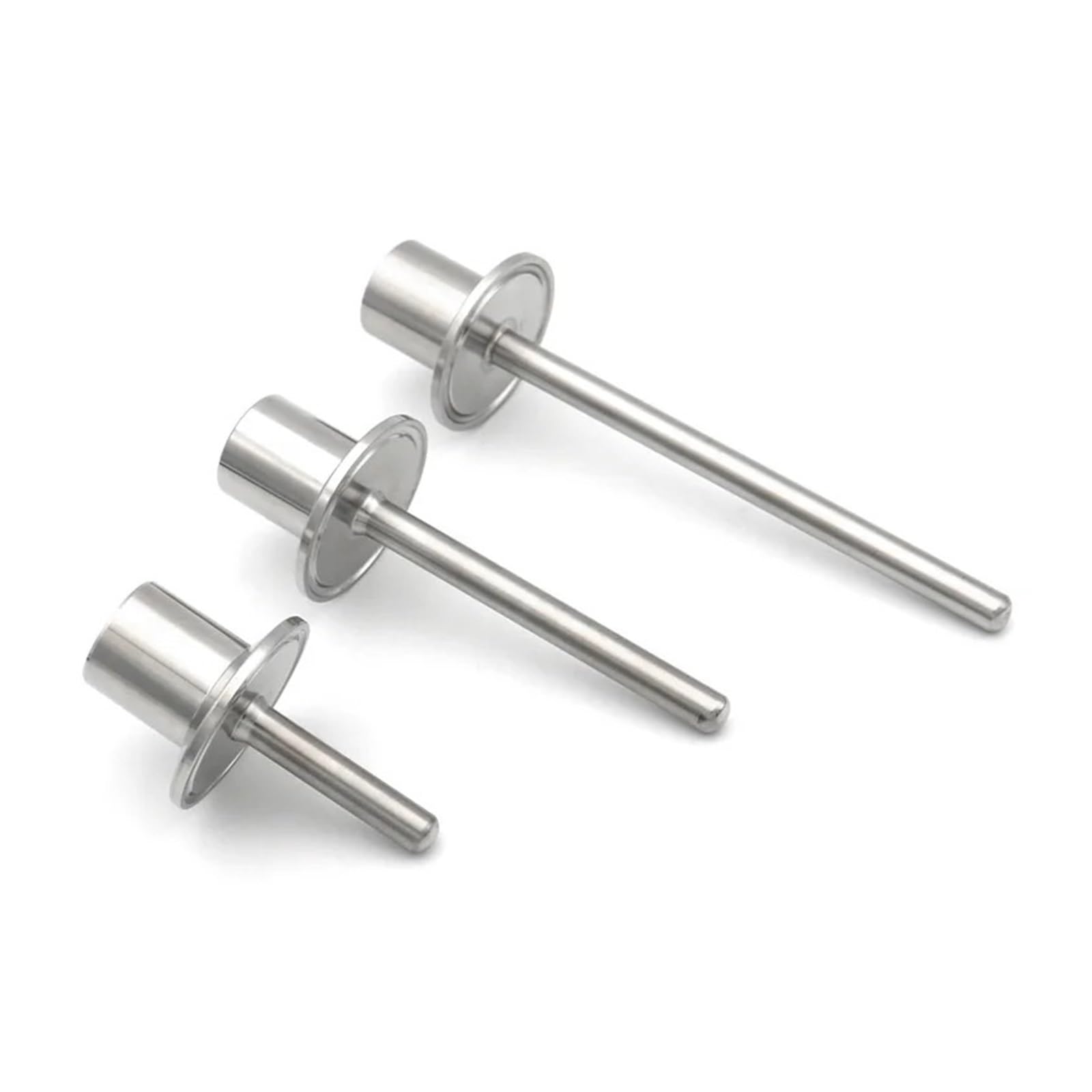 Termómetro de acero inoxidable SS304, carcasa resistencia térmica, abrazadera triple 1,5 "con Sensor temperatura rosca NPT 1/2"(Length 6inch)