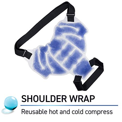 TheraPearl Color Changing Shoulder Wrap, Reusable Hot Cold Therapy Wrap with Gel Beads