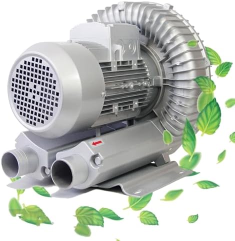 High-Pressure Regenerative Blower 220V, 750W Industrial Vacuum Pump for Sewage Aeration, Aquarium Fish Pond, Vortex Ring Blower, Efficient Air Pump for Water Treatment