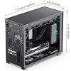 JONSBO D31 MESH Black Micro ATX Computer Case, MATX/ITX Mainboard/Support RTX 4090(335-400mm) GPU 360/280AIO,Power ATX/SFX: 100mm-220mm Multiple Tool-Free Design,Black