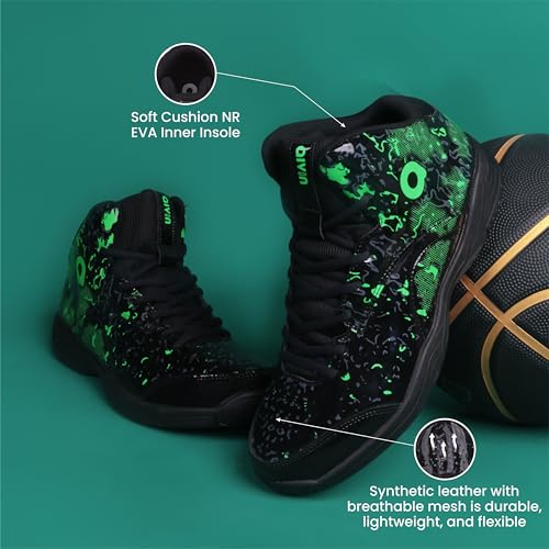 Image of Aivin Wave Pro Men's Basketball Shoes | Durable Rubber Sole | Indoor & Outdoor Court Shoes | Soft Cushion NR EVA Inner Insole I High-Performance Footwear for Basketball Enthusiast