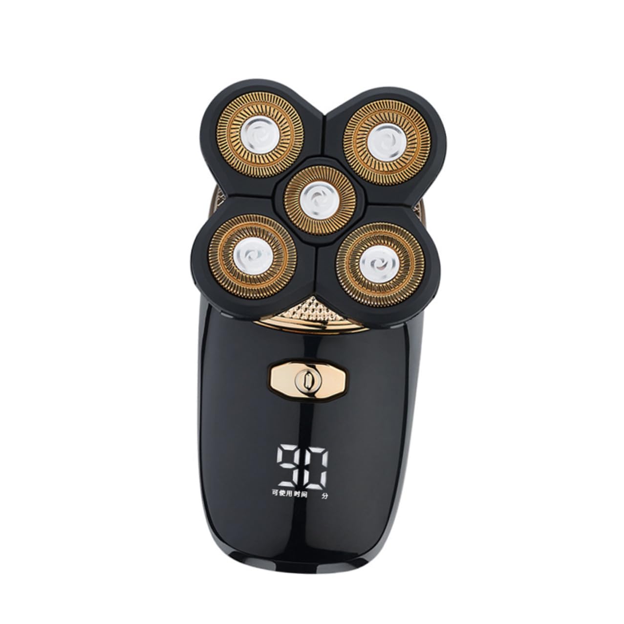 Rasoio Elettrico da Uomo Cinque, Oro, Acciaio Titanio | Ricarica Usb, Rifinitura e Sfumature, Servizio Prolungato, Tagliacapelli Elettrico per Barba