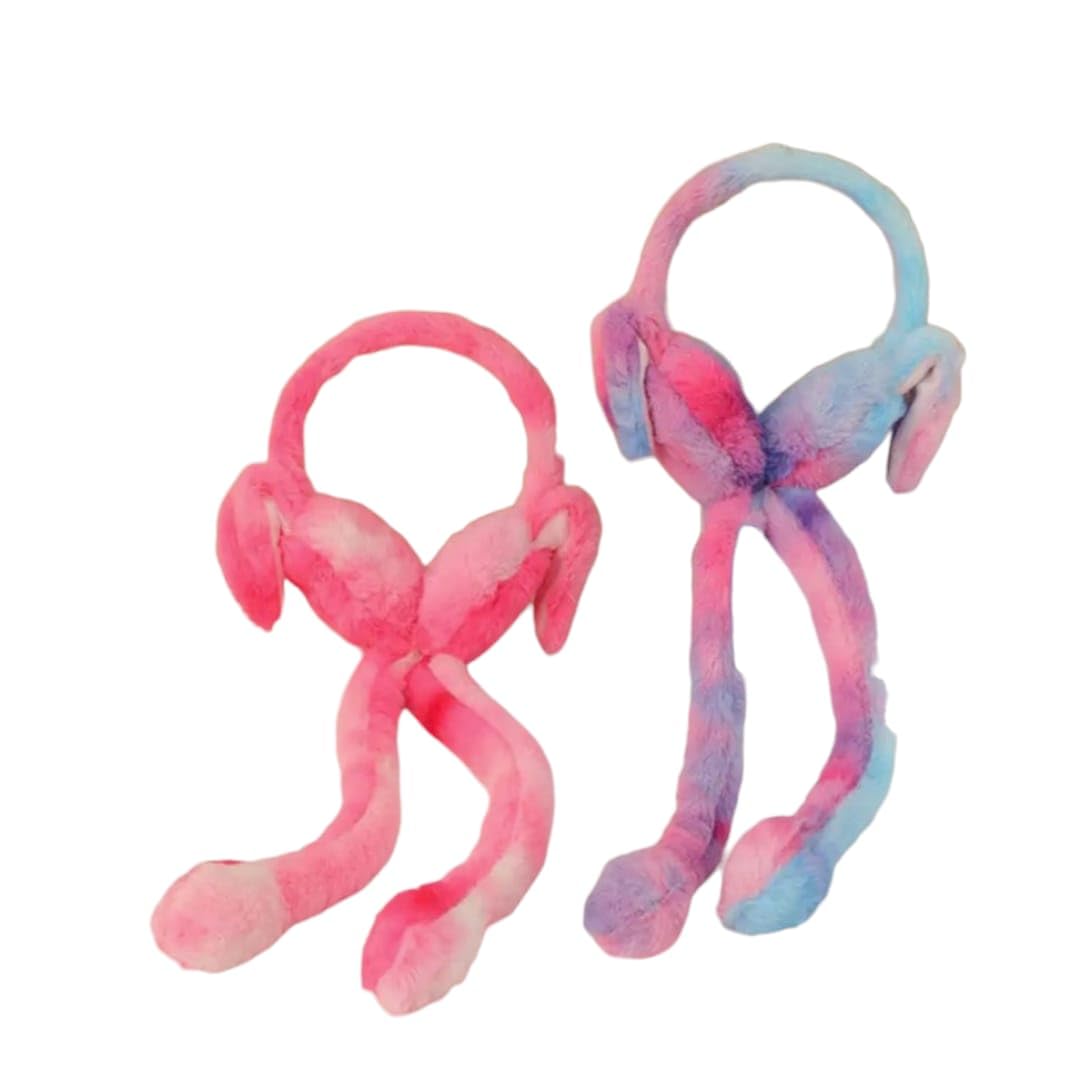 Sweksha Creations Premium Winter Ear Muffs with Sound, Outdoor Wear for Kids and Adults, Pack of 2 (Pink and purple)-image-37
